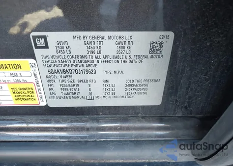 2016 Buick Enclave Leather from USA, damaged, VIN 5GAKVBKD7GJ179620